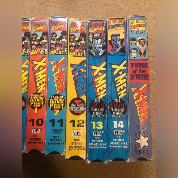 X-MEN VHS Lot Of 14 VHS Tapes Vintage Marvel Comic Series 1992 - Picture 4 of 16